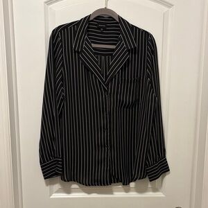 Who What Wear Monochrome Striped Shirt